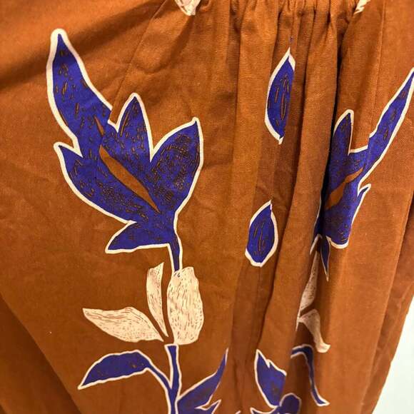 City Chic Rust Brown Puff-Sleeve Maxi Dress – Smocked Back MSRP $159 - Picture 8 of 12